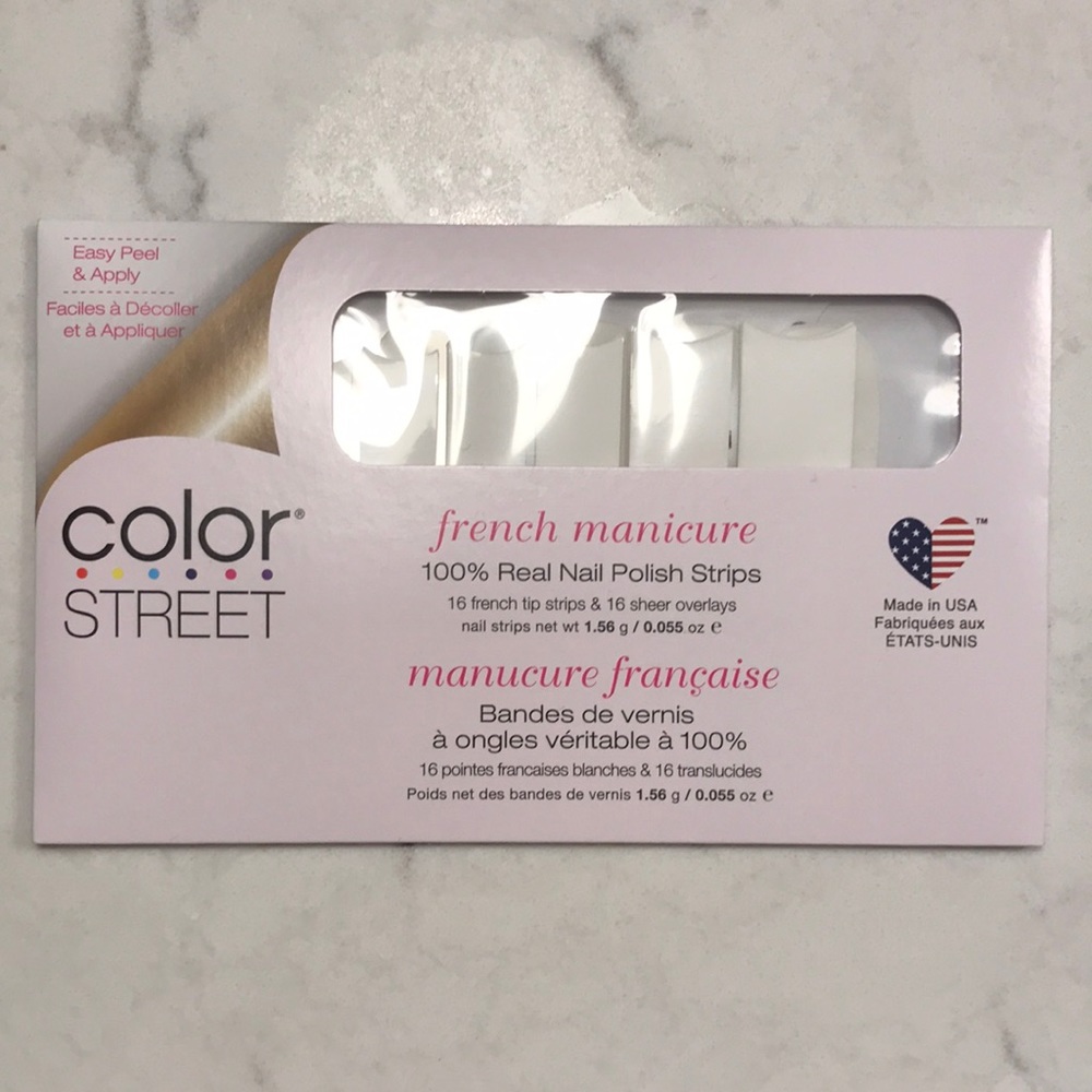 Color St., French manicure  100% real nail polish strips